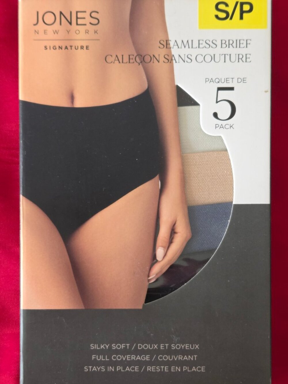 BRAND NEW, JONES NEW YORK, 5 PACK OF SEAMLESS UNDERWEAR, SMALL!!!